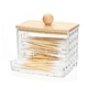 Cotton Swab box w/bamboo lid